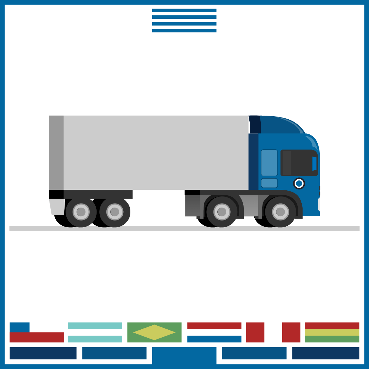 Camiones disponibles para Argentina, Brasil, Bolivia, Chile, Paraguay, Perú y Uruguay